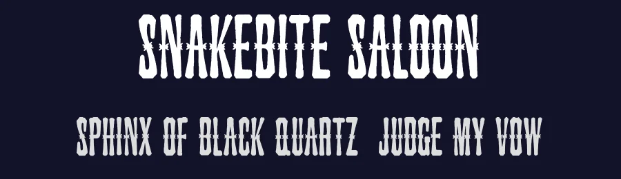 Snakebite Saloon by Tom Kolter — Decorative Font — thumbnail 2
