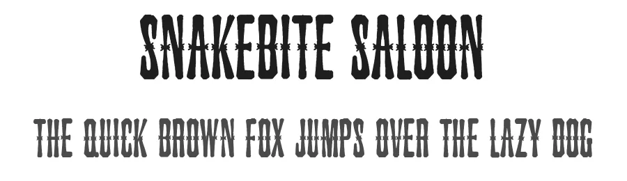 Snakebite Saloon by Tom Kolter — Decorative Font