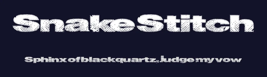 Snake Stitch by Xerographer Fonts — Decorative Font — thumbnail 2