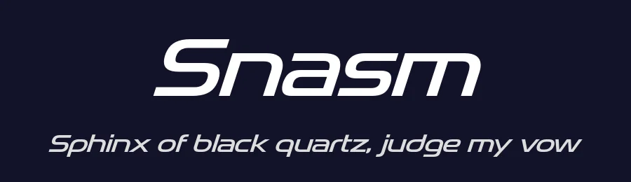 Snasm by Typodermic Fonts — Display Font — thumbnail 2