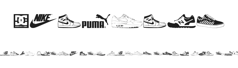 Sneakers by Woodcutter — Dingbats Font