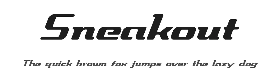 Sneakout by Elephant Shape Productions — Display Font