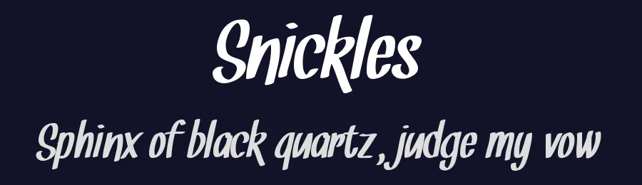 Snickles by Tup Wanders — Script Handwritten Font — thumbnail 2