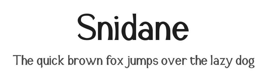 Snidane by Uusimaa Type Foundry Incorporated (fictitious) — Sans Serif Font