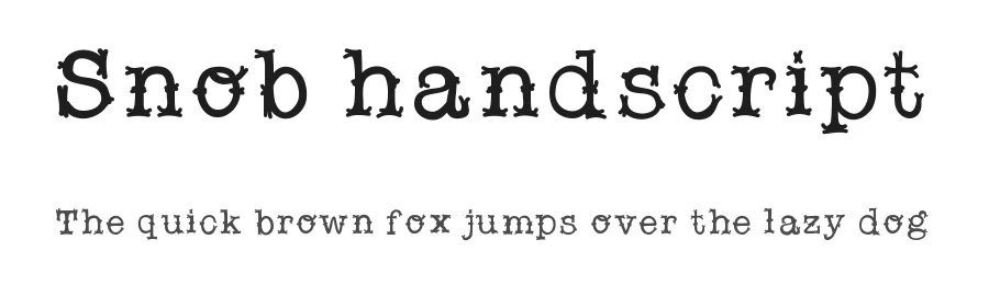 Snob handscript
