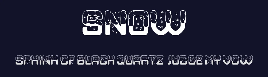 Snow by Vladimir Nikolic — Decorative Font — thumbnail 2