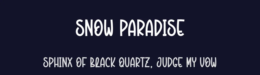 Snow Paradise by Scratchones — Decorative Font — thumbnail 2