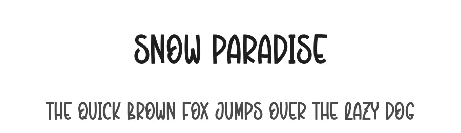 Snow Paradise by Scratchones — Decorative Font