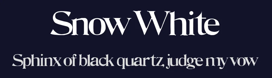 Snow White by Vladimir Nikolic — Decorative Font — thumbnail 2