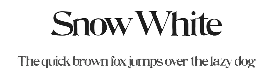 Snow White by Vladimir Nikolic — Decorative Font