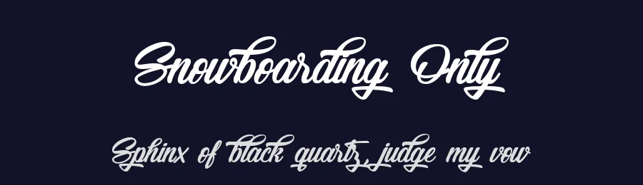 Snowboarding Only by Octotype  | Thomas Boucherie — Script Handwritten Font — thumbnail 2