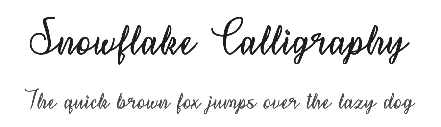 Snowflake Calligraphy
