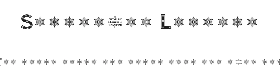 Snowflake Letters by Darrian Lynx — Decorative Font
