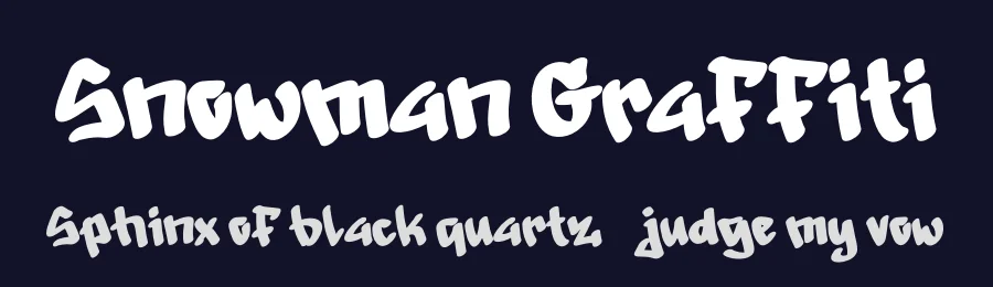 Snowman Graffiti by Yoga Letter — Script Handwritten Font — thumbnail 2