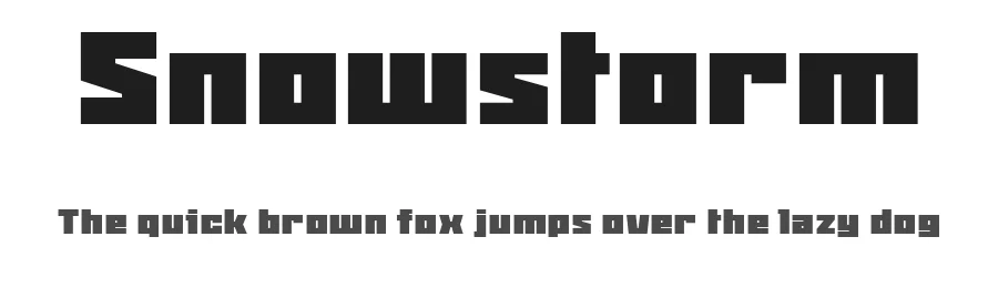 Snowstorm by Denis Sherbak — Decorative Font