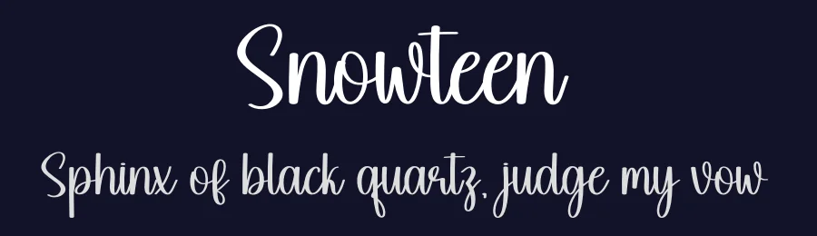 Snowteen by Scratchones — Script Handwritten Font — thumbnail 2