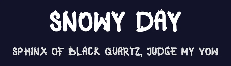 Snowy Day by MJB Letters — Decorative Font — thumbnail 2