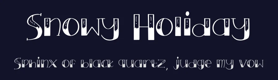 Snowy Holiday by Phantom Studio — Decorative Font — thumbnail 2