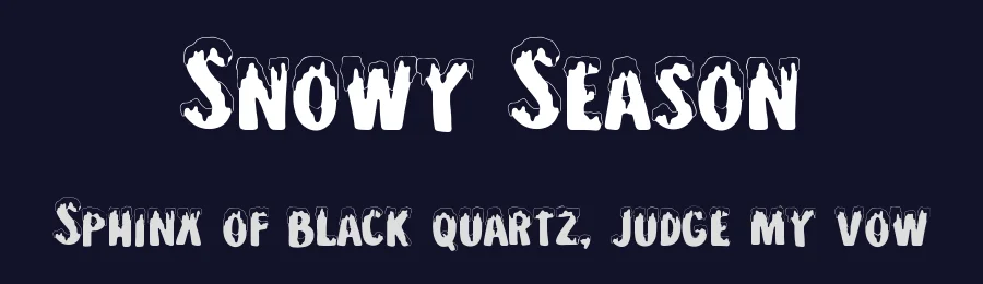Snowy Season by Tokokoo Studio — Decorative Font — thumbnail 2