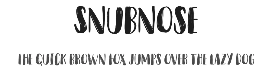 Snubnose by bogstav β Decorative Font
