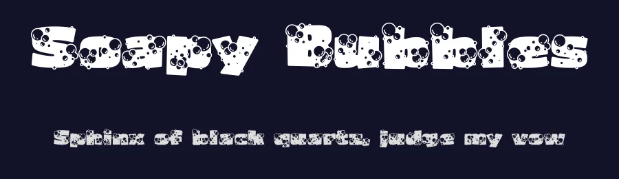 Soapy Bubbles by TracerTong Fontworks — Decorative Font — thumbnail 2