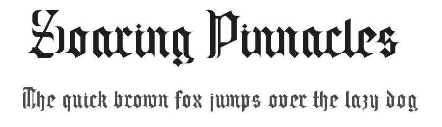 Soaring Pinnacles by Mateus Boga β Blackletter Font