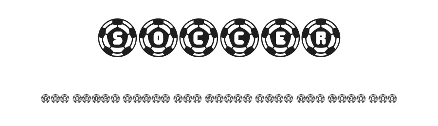 Soccer by Vladimir Nikolic — Decorative Font