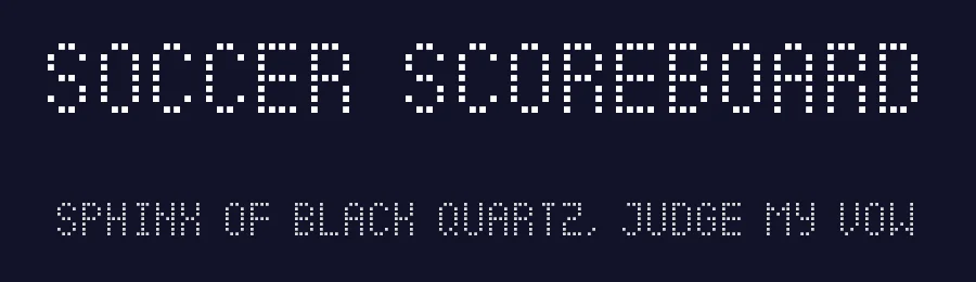 Soccer Scoreboard by Chequered Ink — Display Font — thumbnail 2
