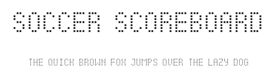 Soccer Scoreboard by Chequered Ink — Display Font