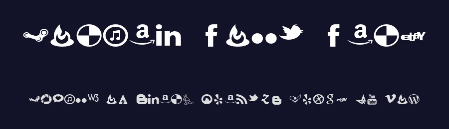 Social Font Face by Ted Slesinski — Dingbats Font — thumbnail 2