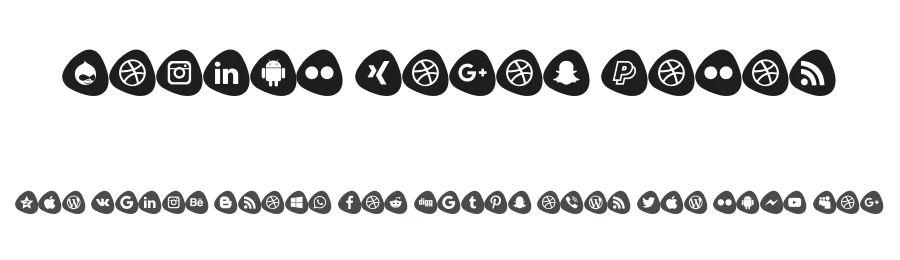 Social Logos Color by elharrak — Dingbats Font