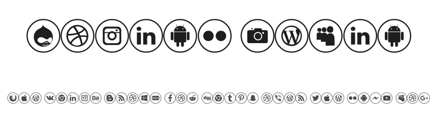 Social Media by elharrak — Dingbats Font