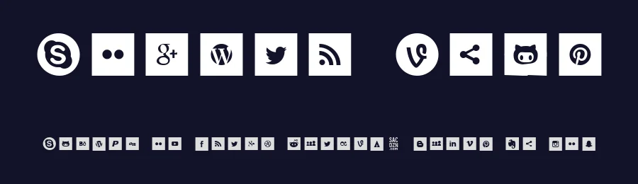 Social Type by SAC Designs, Inc. — Dingbats Font — thumbnail 2