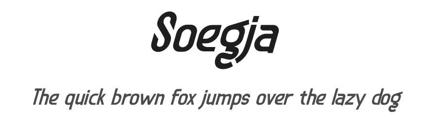 Soegja by twinletter — Sans Serif Font