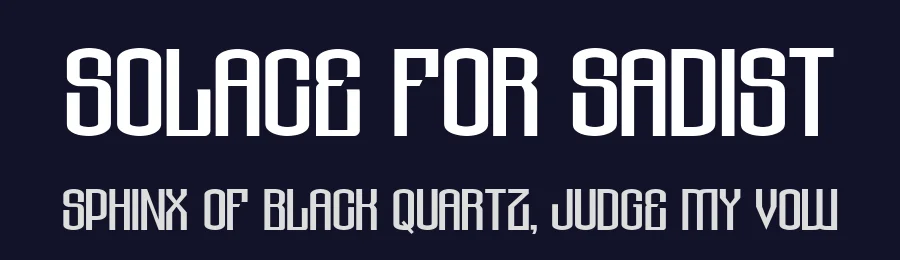 Solace for Sadist by Fontmonger — Sans Serif Font — thumbnail 2