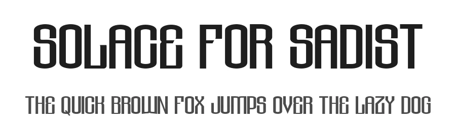 Solace for Sadist by Fontmonger — Sans Serif Font
