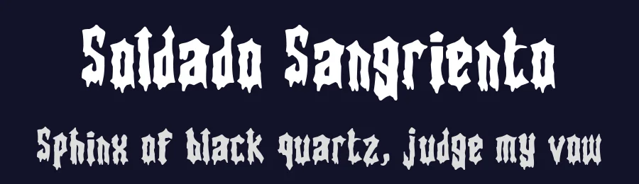 Soldado Sangriento by Woodcutter — Decorative Font — thumbnail 2