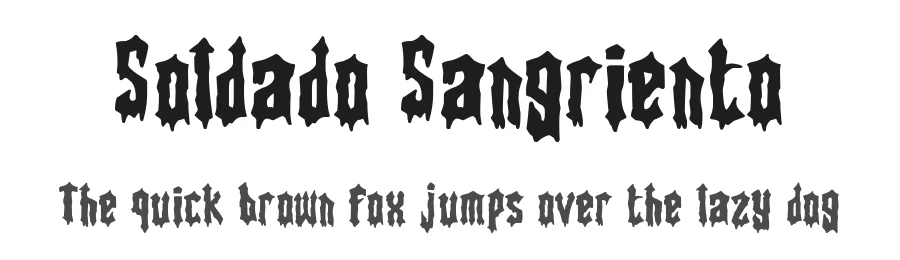 Soldado Sangriento by Woodcutter — Decorative Font