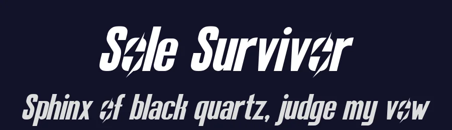 Sole Survivor by Jeff Bensch — Display Font — thumbnail 2