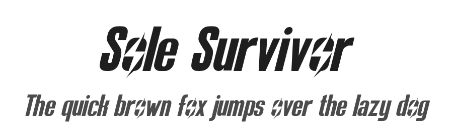 Sole Survivor by Jeff Bensch — Display Font