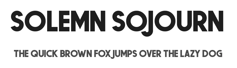 Solemn Sojourn by Chequered Ink — Sans Serif Font