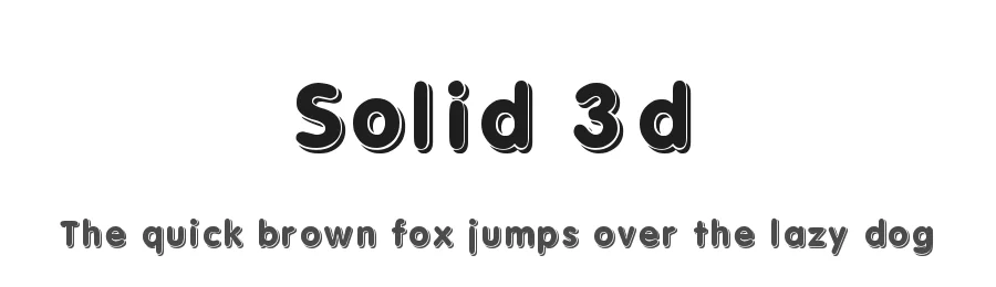 Solid 3d by Hareesh Seela — Sans Serif Font
