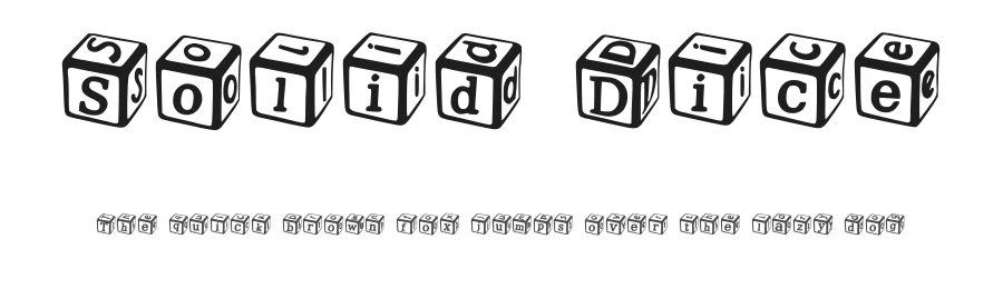 Solid Dice by Golder Jagat — Decorative Font