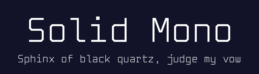 Solid Mono by Rahman Yerli — Sans Serif Font — thumbnail 2