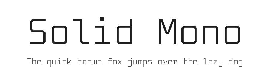 Solid Mono by Rahman Yerli — Sans Serif Font