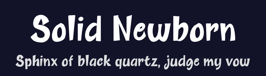 Solid Newborn by Studio Hello Good — Decorative Font — thumbnail 2