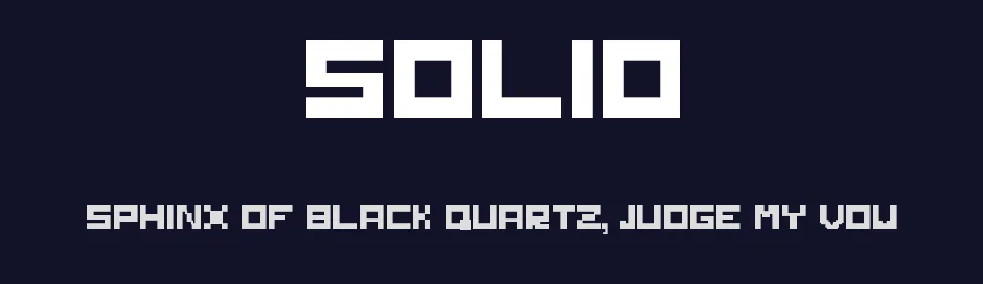 Solid by Daniel Kash — Display Font — thumbnail 2