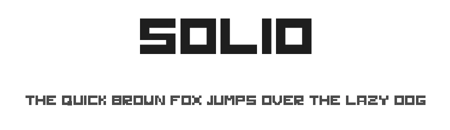Solid by Daniel Kash — Display Font