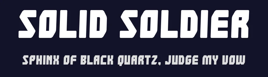 Solid Soldier by Goma Shin — Display Font — thumbnail 2