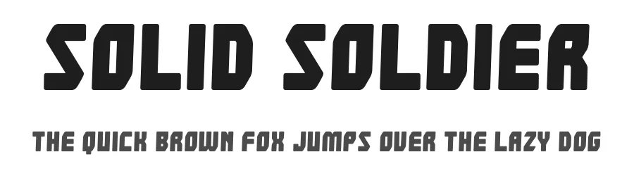 Solid Soldier by Goma Shin — Display Font